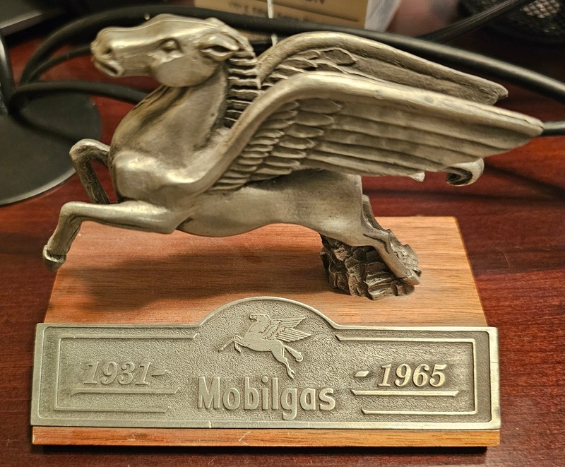 Mobilgas Pewter Figurine Paper Weight Limit Edition Circa 1980
