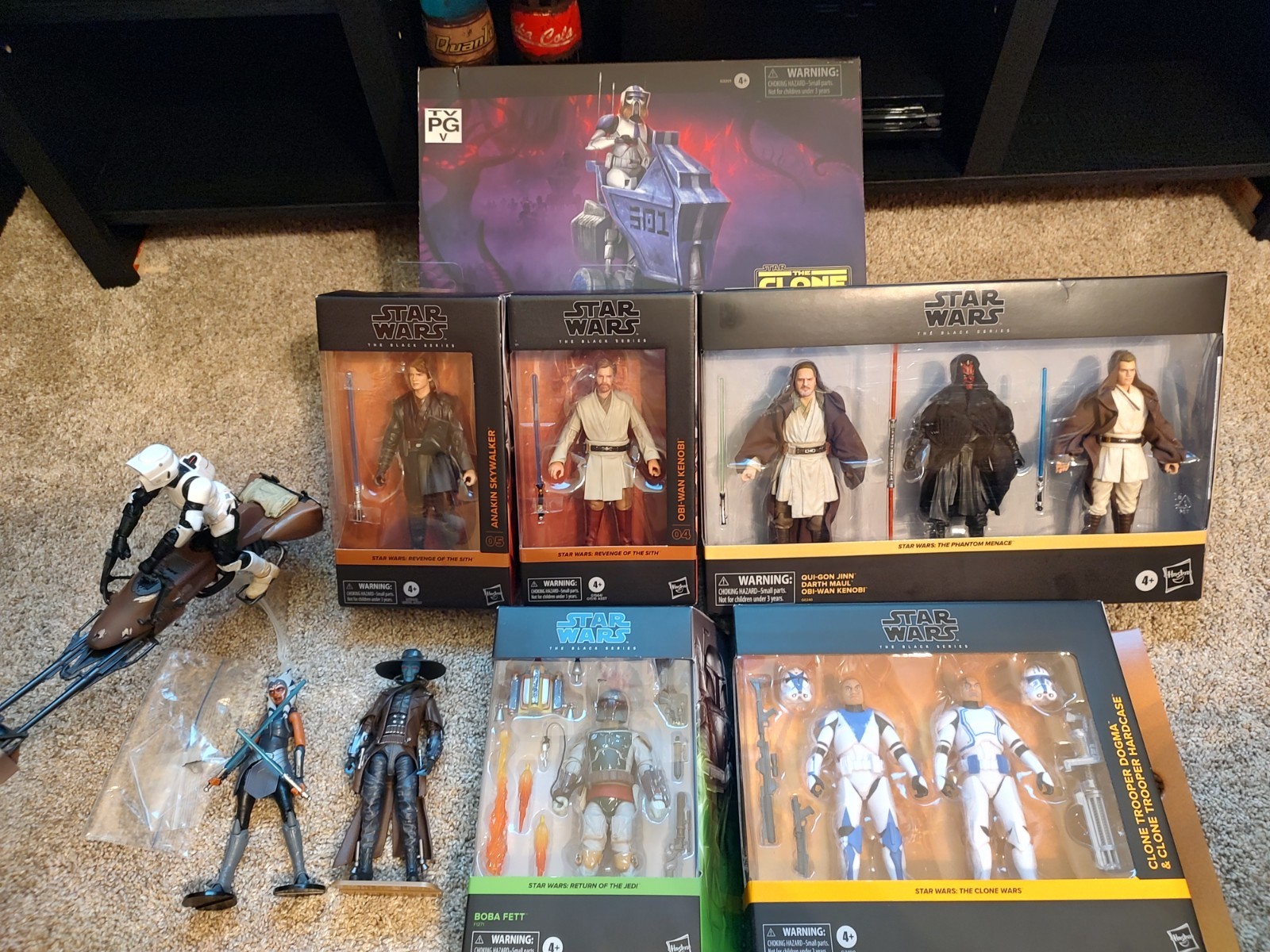 Star Wars The Black Series Lot Boba Fett, Obi Wan & Anakin, ARF Trooper & AT-RT
