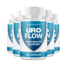5-Pack Uro Flow for Men, UroFlow Prostate Health & Urinary Support -300 Capsules