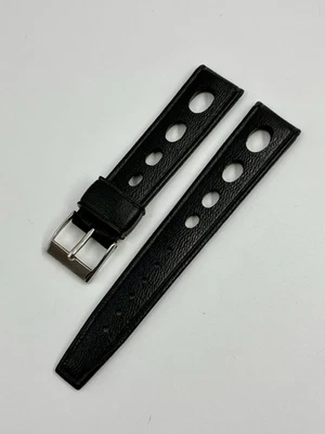 Rare APOLLO Tropic 19 mm black rubber Swiss Made NOS 1970s - Photo 1/4