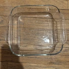 Vintage Pyrex Corning 2 QT Clear Glass Square Casserole Dish 8 x 8 x 2 IN 222-R
