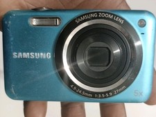 Samsung SL605 12 MP Blue Digital Camera 5x Battery No Charger,SD Tested