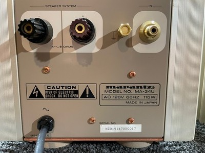 Pair Marantz Class A 30 watt MA-24 (MA-7A) Amplifiers - 120 volt