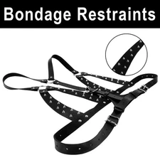 Bdsm  Breast Clamps Adjustable Leather Bra Bondage Restraints Gear Rivets Women