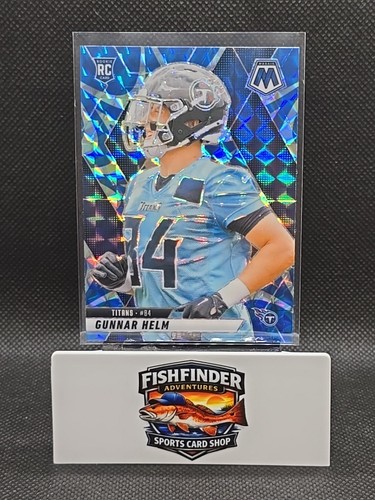 2025 Panini Mosaic - Rookies Gunnar Helm #394 Reactive Blue Mosaic Prizm (RC)