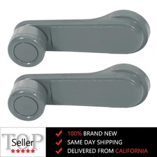 For 720 D21 Hardbody Pickup Window Crank Handle Gray Left & Right setof 2