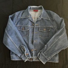 VTG Dickies Denim Trucker Jacket Mens Medium Blue