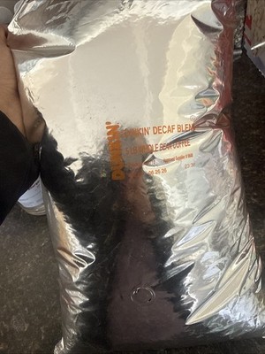 Dunkin Donuts Decaf Whole Bean Coffee 5 Lb *1 Bags*