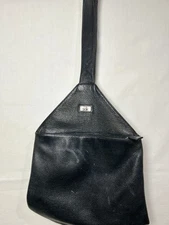 THE SAK Black Pebbled Black Leather Sling Bag Backpack