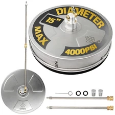 Direct Pressure Washer Surface Cleaner 15" - Stainless Steel - Heavy Duty - 4...