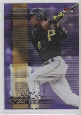 2016 Topps Finest Purple Refractor 88/250 Starling Marte #89 2a9
