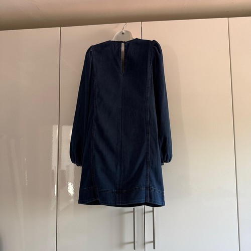 Boden Denim Blouson Shift Mini Dress Women's Size 8 Long Sleeve New With Tags - Picture 10 of 16