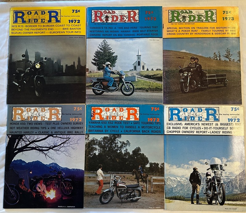 Road Rider Magazine 1972 - 1973 Lot of 6 