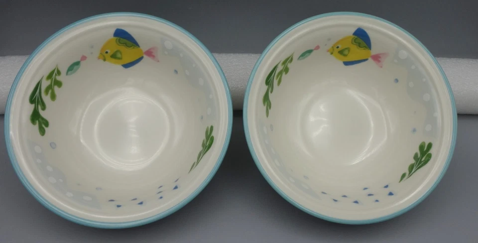 Conjunto de 6 tigelas de sobremesa Barrier Reef Studio Nova Fruit Y2310 bege aquático 5 1/2" - Imagem 4 de 4