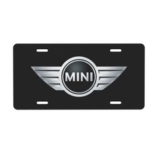 Bmw Mini 12 X 6 In License Plate Stamped Metal Tag For Car Truck Black Bmw Mini 12 X 6 In License Plate Stamped Metal Tag For Car Truck Black