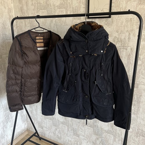 Parajumpers Womens Down Parka Jacket With Removable Inner Down Coat Hooded Sz S 