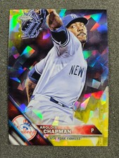 🌟2016 Topps Chrome Sapphire Aroldis Chapman #649 Gold Refractor #4/5