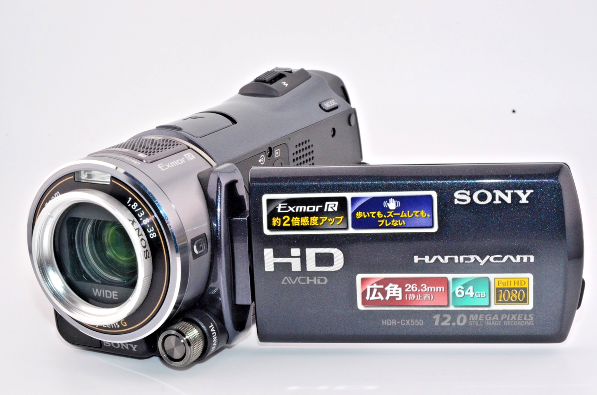 N.MINT SONY HDR-CX550V Handycam black Japanese Only Full HD Video