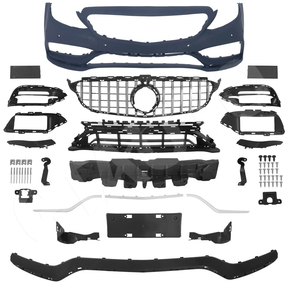 Facelift For 2015-18 Mercedes Benz W205 C Class Front Bumper Kit to W205 C63 AMG Foto 2 de 4