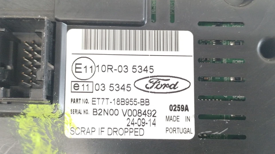 ET7T18B955BB DISPLAY MULTIFUNZIONE PER FORD FIESTA VI CB1, CCN 1.5 TD 10511554 - Immagine 3 di 4