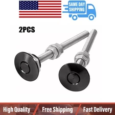 2Pcs Push Button Quick Release Hood Bonnet Pins Lock Clip Car Bumper Latch Set