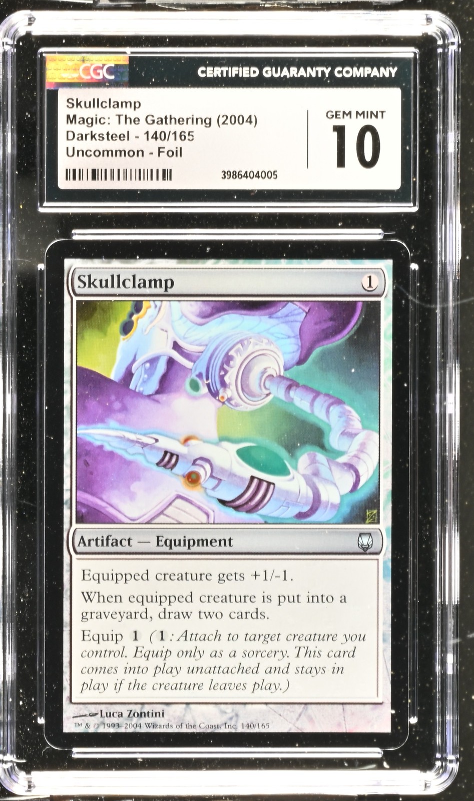 SKULLCLAMP Darksteel Foil CGC 10 MTG [Nostalgium]