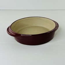 Pampered Chef Stoneware Dish 23cm Cranberry 2113 Pie Quiche Oven Bake USA