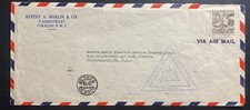 1949 Curacao Commercial Airmail Cover to Radio Electric Philadelphia Pa USA