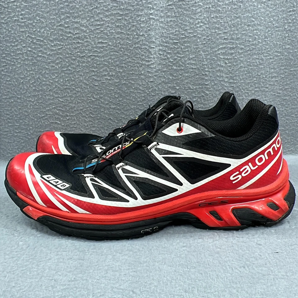 Salomon S-LAB XT-6 Soft Ground Shoes Mens Size 9.5 Black Trail Running Quicklace - Image 3 of 4