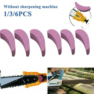 1/3 / 6pcs Saw Sharpeninging Stone Chrom Corundum Verschlei?feste Kettens?gen
