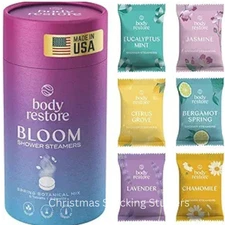 Body Restore Shower Steamers Aromatherapy 6 Pack - Christmas Stocking Stuffers