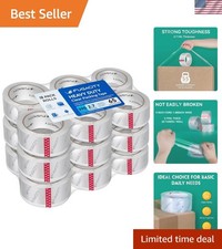 Heavy Duty Clear Packing Tape Refills 18 Rolls, Packaging Tape for Moving Sea...