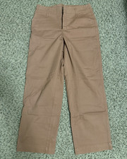 A New Day Women s Brown Stretch Chino Pants Flat Front Solid Regular Zip