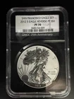 2012-S American Silver Eagle REVERSE Proof NGC PF70 San Francisco Eagle Set