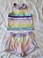 EDDIE'S BAUER- Girls' 14-16 L Year old BEACH Top and Shorts swimsuit SET