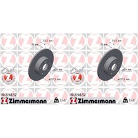 2X Zimmermann Sport Z 252Mm Bremsscheiben Hinten Passend FüR Alfa Romeo 147 156