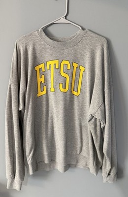 ETSU Sweatshirt Medium Crewneck Gray Y2K Adult