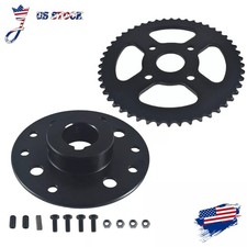420 Chain 50T Rear Drive Sprocket with 1" Bore 1/4" Keyway Sprocket Hub Black