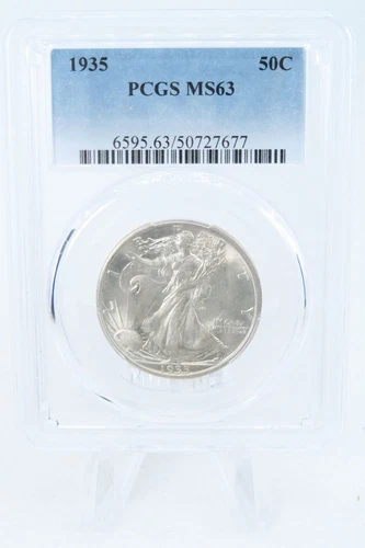 1935-P PCGS MS63 Walking Liberty Half Dollar Business Strike 50C