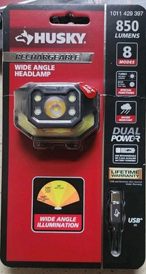 #ad Husky PVL HLP 0006 850 Lumens Wide Angle Dual Power Headlamp 1011 429 397 $27.00
