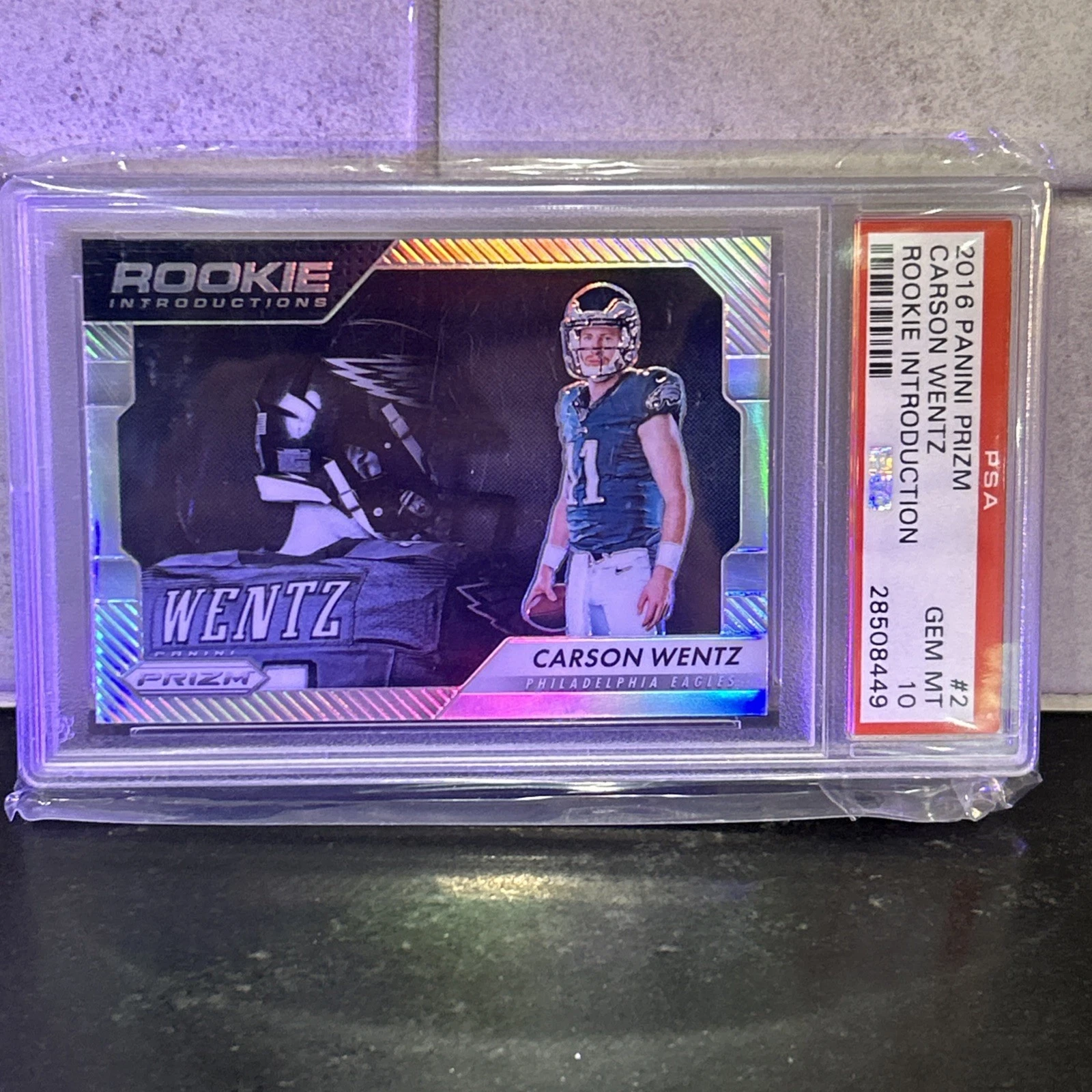 Carson Wentz Panini Prizm Rookie Introduction #2 Base
