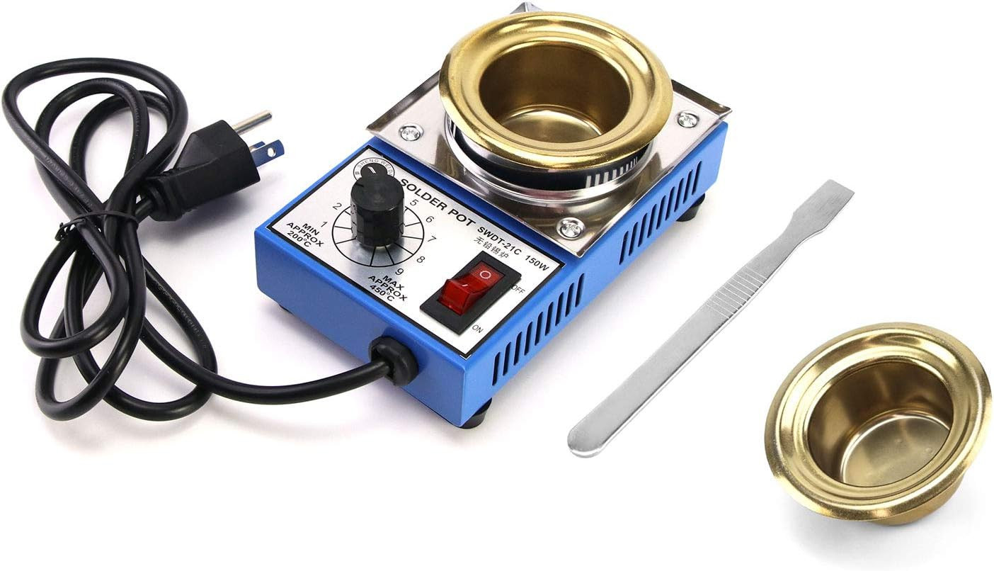 Solder Pot, 150W 110V, 50Mm Soldering Bath Titanium Plate, Capacity 500G 200-450
