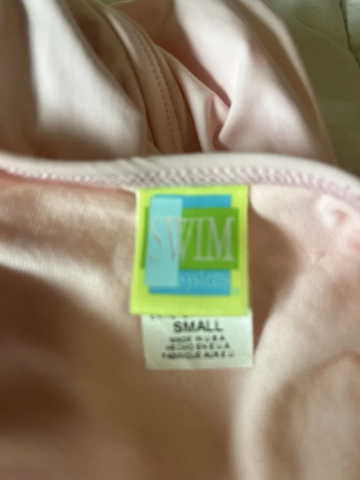 Swim Systems Halter Tankini Pink Tie Neck And Back Open Back - Image 3 of 3