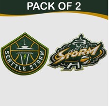 2 PCS Seattle Storm WNBA Team Logo Iron On Patch-Sew Patch-Embroidered Patch