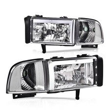 Led Headlights For Dodge Ram 1500 2500 3500 1994 2002 No Sport Clear Chrome Led Headlights For Dodge Ram 1500 2500 3500 1994 2002 No Sport Clear Chrome