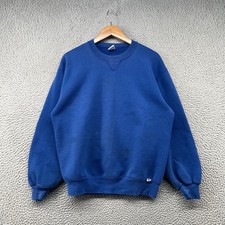 Vintage Russell Athletic Sweatshirt Mens Large Blue Crewneck Sweater Made In USA