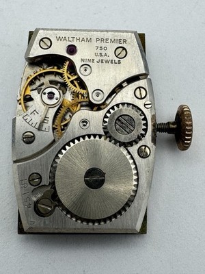 Vintage Waltham 750 Watch Movement For Parts Or Repair - Good Balance