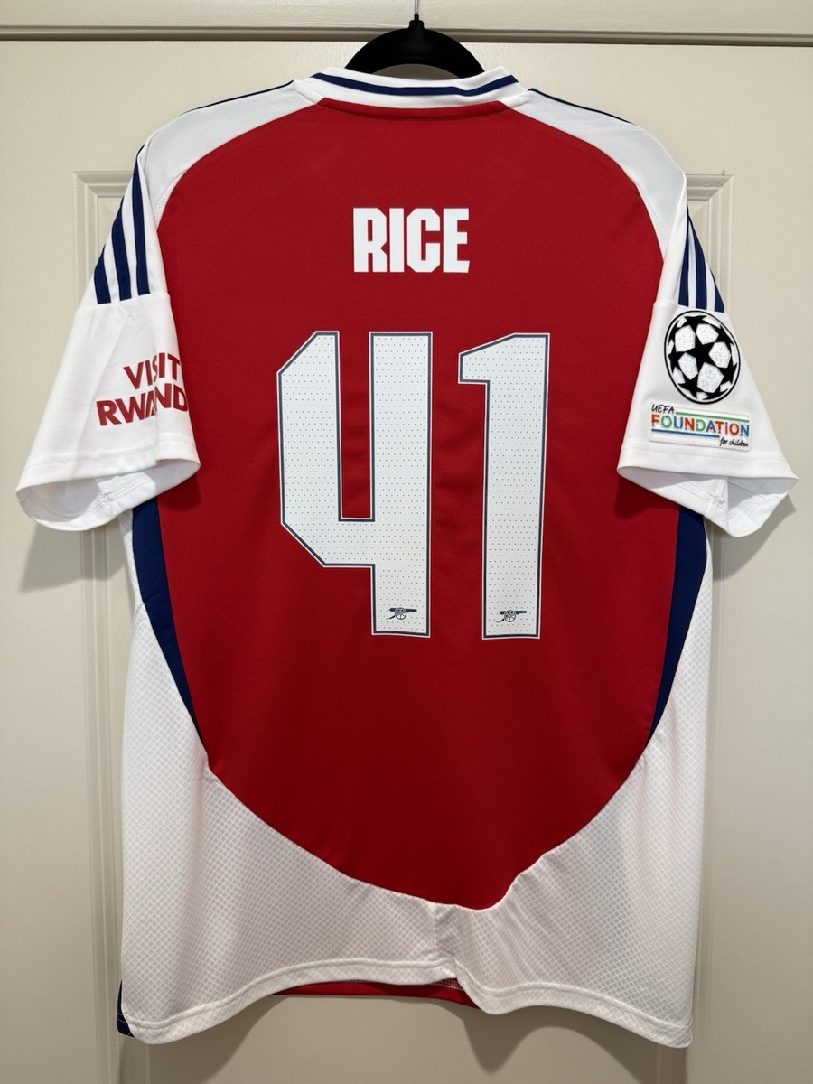 アーセナル adidas シャツ Rice 41 XL Declan Rice #41 Mens LARGE Adidas Arsenal Home UCL Jersey | eBay