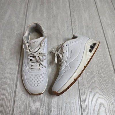 Skechers White Street Uno Stand On Air Sneakers Size 8.5