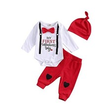 Baby My First Valentine's Outfits Long 0-3 Months A- Valentines Outfits a
